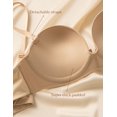 thumbnail image 4 of Wingslove Strapless Bra for Women Underwired Push Up Full Figure Bra Multiway Carpet 8-Way Convertible Straps,Toffee White 36C, 4 of 5