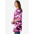 thumbnail image 3 of Woman Within Plus Size Three-Quarter Sleeve Notch-Neck Tunic, 3 of 6
