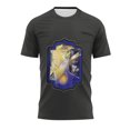 thumbnail image 2 of Hazbin Hotel Camiseta para hombre Graphic Text Pool 3D Printing Street Casual Short Sleeve Printed Clothing Basic Gris/XL, 2 of 6