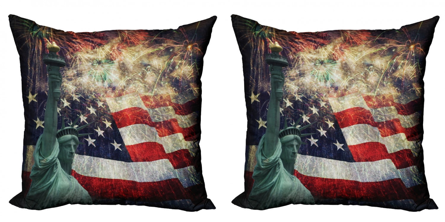 18x18 Gifts For Novelist Novelist American Flag Throw Pillow Multicolor 