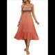 thumbnail image 1 of Vestidos de Verano Sin Mangas para Mujer, Vestidos Largos para Invitadas de Boda, de Punto Acanalado con Bolsillos Color Naranja L, 1 of 10
