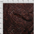 thumbnail image 3 of oneOone Georgette Viscose Maroon Fabric Geometric Sewing Craft Projects Fabric Prints By Yard 42 Inch Wide, 3 of 4