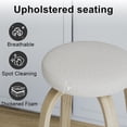 thumbnail image 4 of S-HOME Swivel Bar Stools Set Of 2,  Fabric Upholstered 30 Inch Height, Ideal For Restaurants And Home Use，Beige, 4 of 5