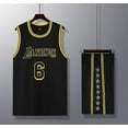 thumbnail image 1 of Maillot James No.6/uniforme de Basketball pour Enfants/col Rond/noir, 1 of 3