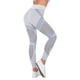 thumbnail image 1 of Pantalones de yoga sin costuras de cintura alta para mujer, color melocotón, que realzan las caderas - Leggings deportivos con aberturas, 1 of 8