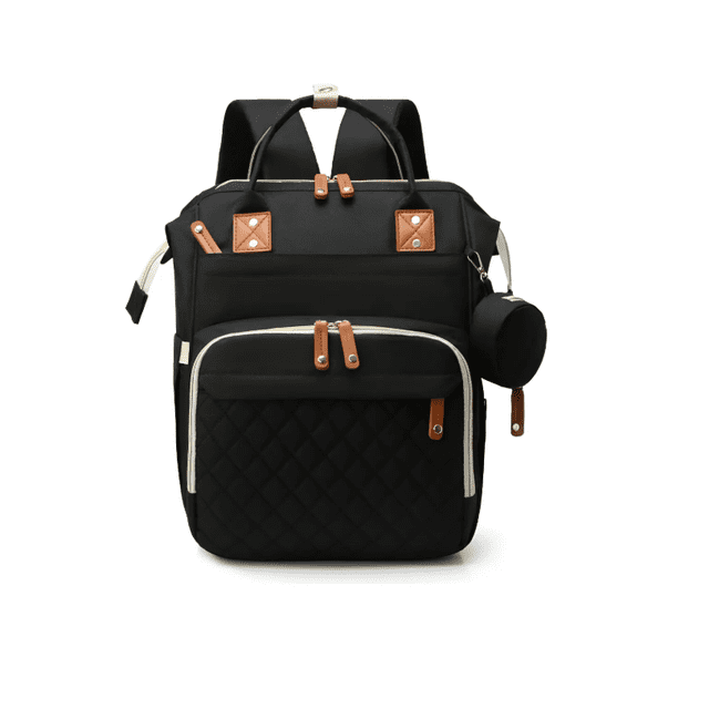 Pañalera Mochila Impermeable Para Bebe color negro