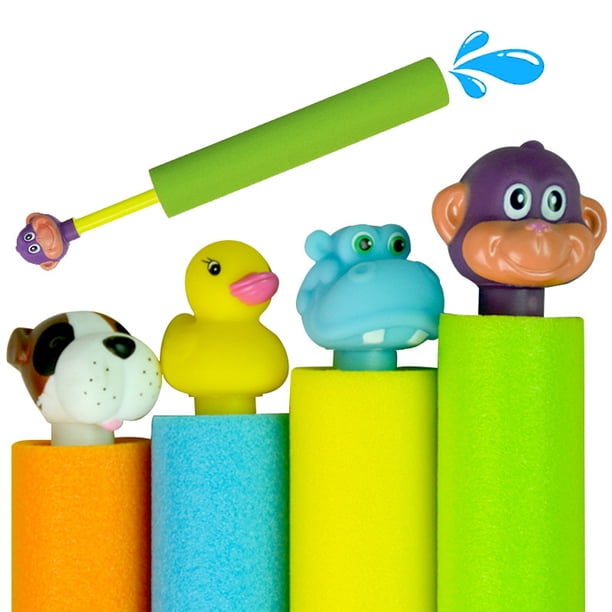 4 piezas de pistolas de agua de colores aleatorios, juguetes para niños, pistola de espuma EVA, juegos de piscina al aire libre de verano, juguetes