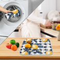 thumbnail image 3 of Yayeee Dish Drying Mat for Kitchen Counter 18" x 24" Microfiber Super Absorbent Coffee Decorative Pad, Beige Plaid Lemon, 3 of 9