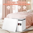thumbnail image 3 of Otomana de almacenamiento en forma de cubo FaiPue, pequeña, blanca, con capacidad de almacenamiento, 42 L, 3 of 7