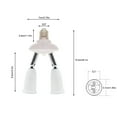 thumbnail image 3 of bedienty E27 Splitter Adjustable Lamp Bulb Socket Converter Light Adapter Improvement Holder Conversion Extender Warehouse 1 to 2 1Set, 3 of 6