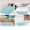thumbnail image 4 of Home Weavers Inc Home Weavers Casual Elegence Bathmat Absorbent Cotton Machine Washable, Reversible Bath Rug Aqua 20"x20", 4 of 5