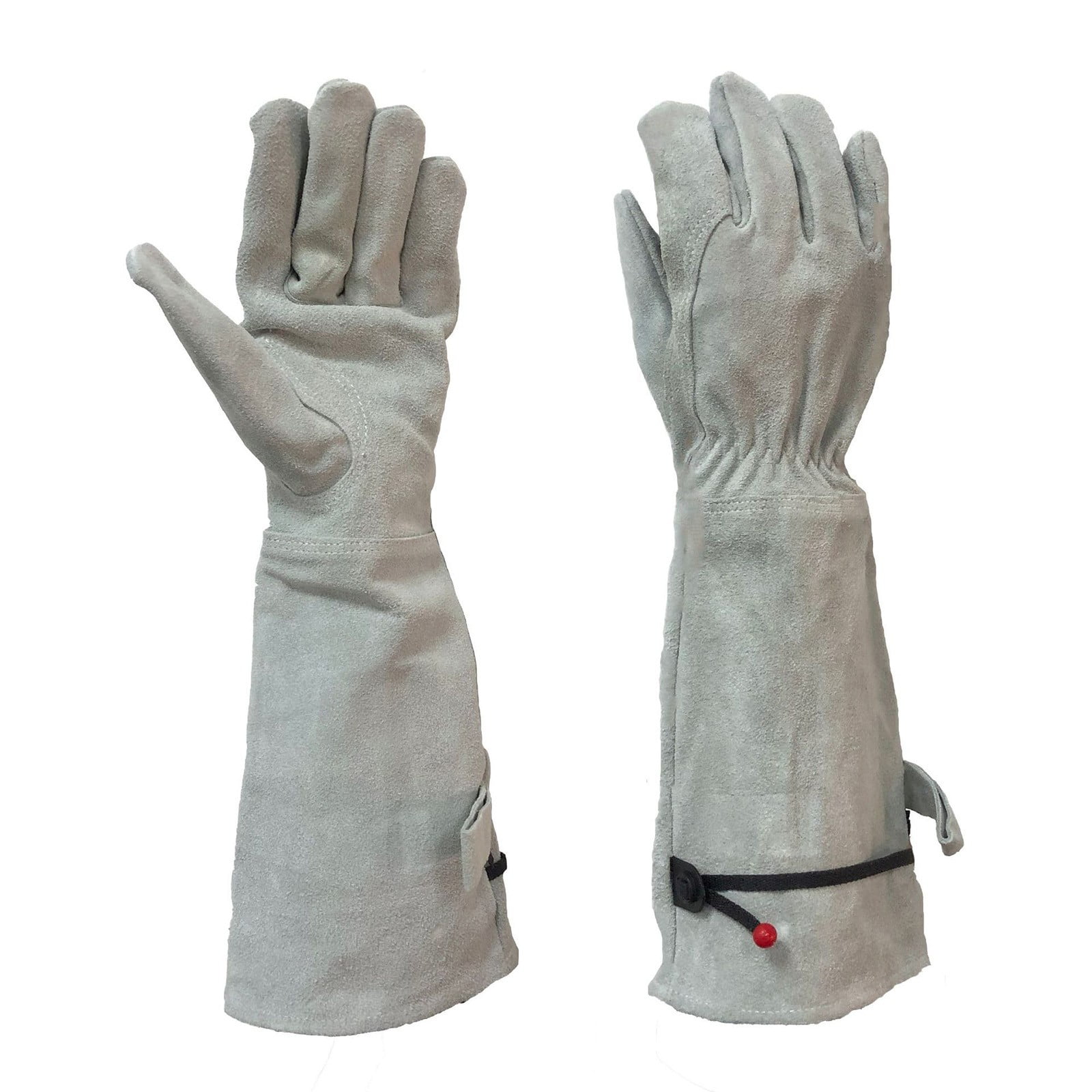 Long Tube Gardening Gloves Cowhide Protective Work Gloves, Thick Durable Leather for Thorn Resistance, Hand Safety, Gardening, Yard Work, Landscaping, Outdoor Plant Care