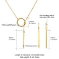 thumbnail image 7 of Silvora 14K Gold Plated Long Necklaces Earrings Set for Women Dainty Drop Bar Pendant Lariat Y-Necklaces Adjustable Long Chain Earrings Trendy Jewelry Gifts for Girlfriend Wife Valentine's Day, 7 of 7