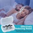 thumbnail image 2 of Tapones para los oídos para dormir con cancelación de ruido, tapones para los oídos de silicona suave que bloquean el sonido, tapones para los oídos reutilizables y lavables para dormir, tra, 2 of 4