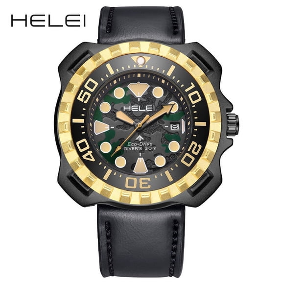 HELEI Men's Quartz Watch Waterproof Wristwatches 798335613010