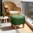 thumbnail image 4 of SCRAWLGOD St. Patrick's Day Four Leaf Clover Print White Green Footstool Slipcover, Washable Ottoman Sofa Decoration Stretch Square Furniture Protection for Footrest Sofa, 4 of 7