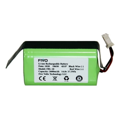 FIVO Replacement Battery for Ionvac SmartClean 2000 Robovac, Goovi D380, F007C, Amarey A800, A900 Vacuum Cleaners 14.4v 2600mAh
