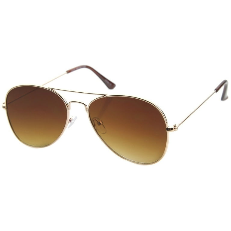 ray ban gold frame brown lens aviator