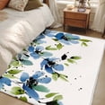 thumbnail image 4 of Blue Green Spring Floral Area Rugs 3'x5', Washable Small Throw Rugs for Living Room Bedroom, Weeping Botanical Summer Indoor Outdoor Rug Non-Slip Low Pile Carpet Runner Reversible Floor Mats, 4 of 8