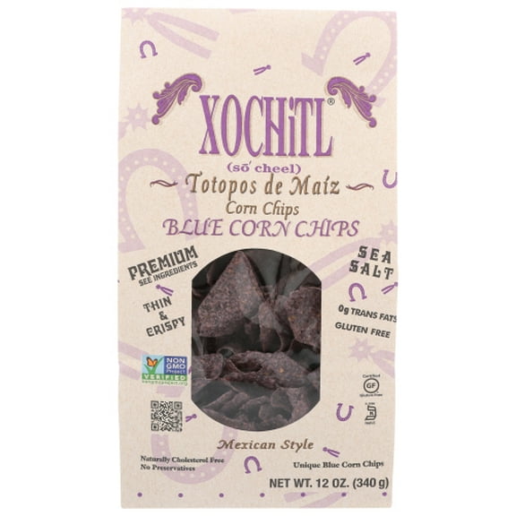 (Pack of 10) Xochitl Blue Corn Chips Salted Organic 12 oz
