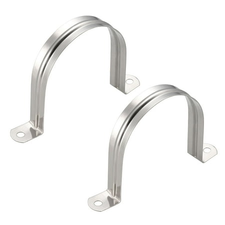 

80mm Rigid Pipe Strap 304 Stainless Steel 2 Hole Clamps 2 Pcs