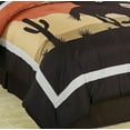 thumbnail image 6 of Chezmoi Collection Paseo 7-Piece Southwestern Sunset Cowboys Comforter Set, Multicolor Orange Brown Yellow White Printed Washed Microfiber Bedding, Queen, 6 of 9