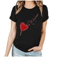 thumbnail image 2 of Fankiway T-Shirt à Manches Courtes Imprimé Col Rond Mode pour Femmes Ensemble de Vêtements Décontractés pour Femmes 2 Pcs, 2 of 4