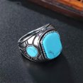 thumbnail image 6 of QQTDFG Men Women Stainless Steel Turquoise Stone Ring Band Gift Silver Blue Size 7-12-11, 6 of 7