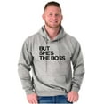 thumbnail image 6 of Funny Couples Set She's the Boss Hoodie Hooded Sweatshirt Men Brisco Brands X, 6 of 7