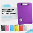 thumbnail image 7 of Enday Clipboard with Storage Case Heavy Duty Clipboards School Supplies Purple, 7 of 7