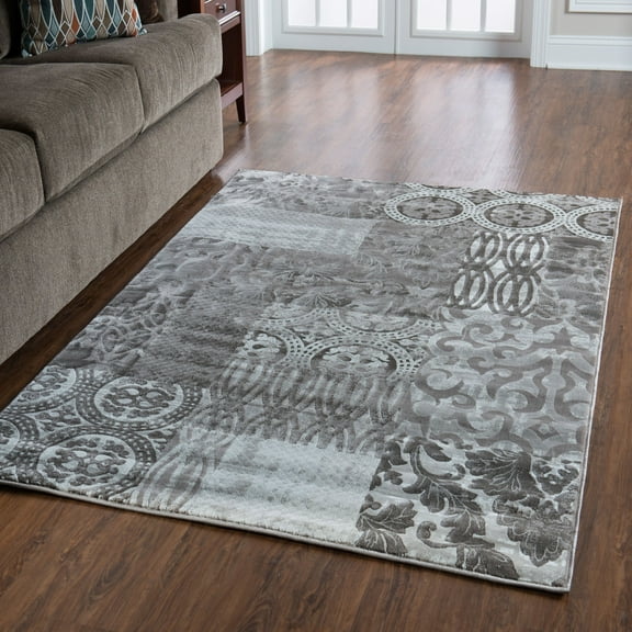 Linon Jewel 8' x 10'4" Rug in Dark Beige