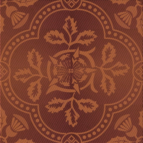 Ahgly Company Indoor Square Patterned Grapefruit Red Area Rugs, 4' Square