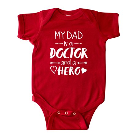 

Inktastic My Dad is a Doctor and a Hero Gift Baby Boy or Baby Girl Bodysuit