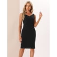 thumbnail image 4 of DARING DIVA Women's Sleeveless Bodycon Pencil Dresses XL Black, 4 of 6