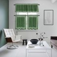 thumbnail image 4 of Green Retro Greek Key Kitchen Curtains Sets for Windows 24 Inch Length, Geometric Greece Ancient Rustic Rod Pocket Window Treatments Tier Curtains and Valances Set for Bedroom/Bathroom, 4 of 8