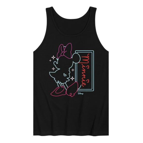 Disney - Minnie Mouse - Highlight Outline of Minnie - Men's Jersey Tank Top