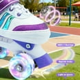 thumbnail image 4 of JZY Kids Quad Roller Skates for Boys & Girls – 4-Size Adjustable, 8 Light-Up Wheels, Beginner-Friendly, Fits Ages 3-12, Indoor & Outdoor Use, 4 of 7