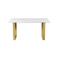 thumbnail image 6 of Meridian Furniture Cameron Stone With White Marble Veneer Top Dining Table, 6 of 7