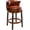 Brown, variant on Aulife Bar Stools Counter Height Rubber Wood Swivel Barstools with Back & Footrest-Genuine Leather Upholstered Bar Chair for Bar, Kitchen, Dining Room