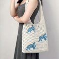 thumbnail image 2 of ibiyuan Tote Bag For Women Handwoven Knitted Casual Shoulder Tote Bag for Women, Lightweight Daily Shopping Crossbody Hand Purse Gift For Women, 2 of 8