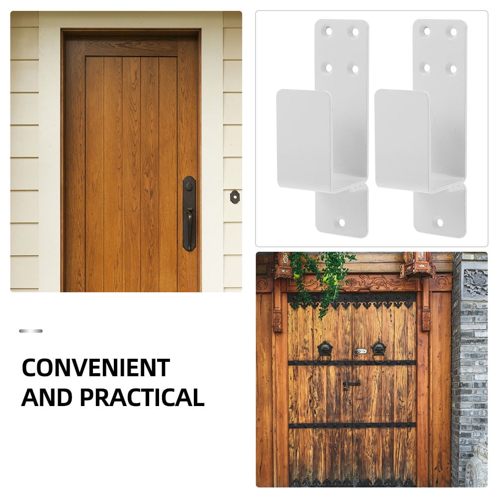AURARMLET Heavy Duty U-Shaped Bracket Set for Garage, Shed, Gate Barricade Bar Installation and Secure Mounting