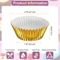 thumbnail image 2 of Uxcell 200 Count Gold Foil Muffins Cupcake Liners Standard Size Baking Cups, 2 of 6