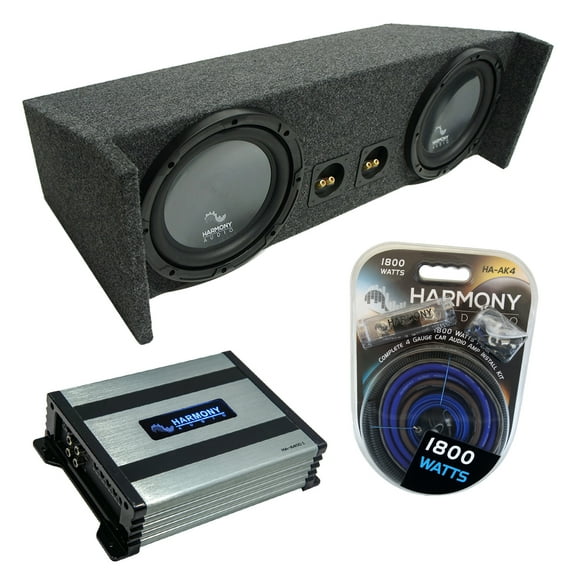 87-06 Jeep Wrangler YJ TJ Harmony R104 Dual 10" Custom Sub Box & HA-A400.1 Amp