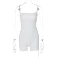 thumbnail image 3 of Mono de tirantes finos para mujer, mono de verano liso a la moda, mono deportivo para fitness, mono sexy de una pieza, pantalones cortos sexys, 3 of 5