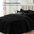 thumbnail image 3 of Dhole 5-Piece Bed in Bag - Twin Size Comforter Sets, Pillowcases & Sheet Collection for Cozy Bedding Sets Black, 3 of 14