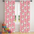 thumbnail image 5 of Blackout Kids Curtains,Pink Christmas Santa Pattern Childrens Insulated Curtains Set Of 2,Bedroom Essentials,Toddler Room Decor 42"x84", 5 of 5