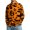 Orange, variant on Happy Halloween Multi Pattern Bat Haunted Castle All Over Print Mens Long Sleeve Henley Shirts, Wrinkle Resistant Casual Autumn Athletic Tops Red S