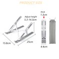 thumbnail image 2 of Soporte para ordenador portátil Soporte portátil plegable de aluminio ajustable para ordenador portátil, 2 of 7