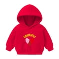 thumbnail image 5 of NAISIBABY Girls Casual Hooded Sweatshirt – Print Relaxed Long Sleeve Pullover Top for Kids Red Size 7, 5 of 6