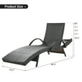 thumbnail image 2 of Harper & Bright Designs PE Rattan Adjustable Backrest Chaise Lounge Set 2 with Side Table, Outdoor Pool Recliner Patio Chairs Lounge Chair Set 2 for Outside Beach Poolside Sunbathing, Brown, 2 of 17